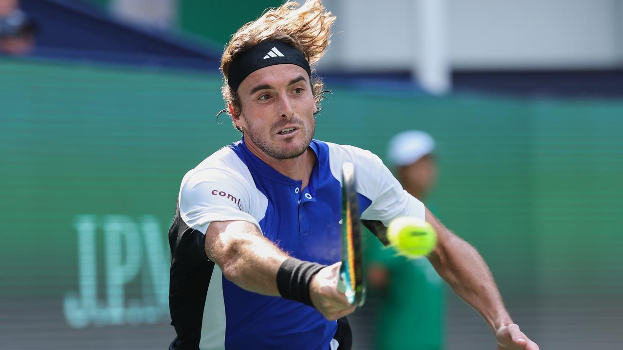 Stefanos Tsitsipas of Greece. Photo by Lintao Zhang/Getty Images