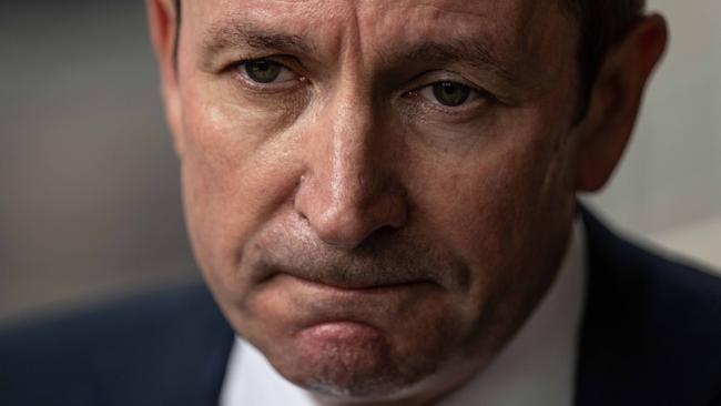 SYDNEY, AUSTRALIA - NewsWire Photos March 7, 2021: Western Australia Premier Mark McGowan speaking to media outside the Federal Court, Sydney. Picture: NCA NewsWire / James Gourley