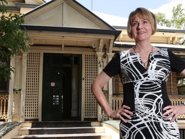 Andrea Crossan at a property, 44 Leopard Street at Kangaroo Point. Pic Peter Wallis