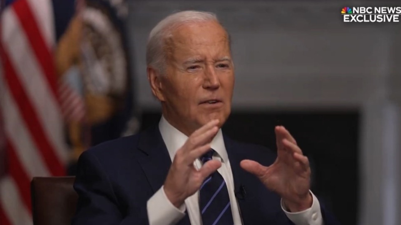 President Biden spoke with Lester Holt Monday evening. Picture: NBC News