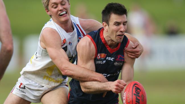  Norwood's Matthew Panos will play his 100th senior game for Norwood against Sturt. Picture: AAP Image/Dean Martin