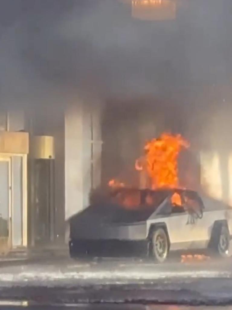 The Tesla Cybertruck exploded outside a Trump hotel. (Credit: Instagram/Alcides Antunes)