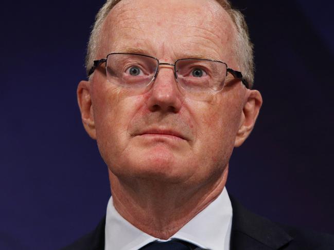 SYDNEY, AUSTRALIA - FEBRUARY 02: Philip Lowe, Governor of the Reserve Bank of Australia, addresses the National Press Club at The Fullerton Hotel on February 02, 2022 in Sydney, Australia. The Reserve Bank of Australia announced this week that it will hold the cash rate at its current level, which was last changed in November 2020. (Photo by Lisa Maree Williams/Getty Images)