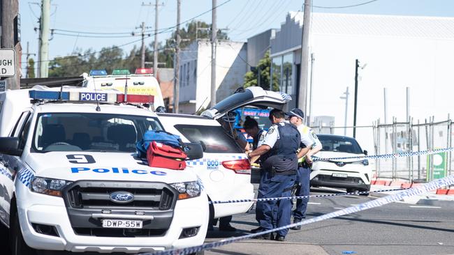 The scene outside the Fitness First Gym at Rockdale yesterday. Picture: Flavio Brancaleone