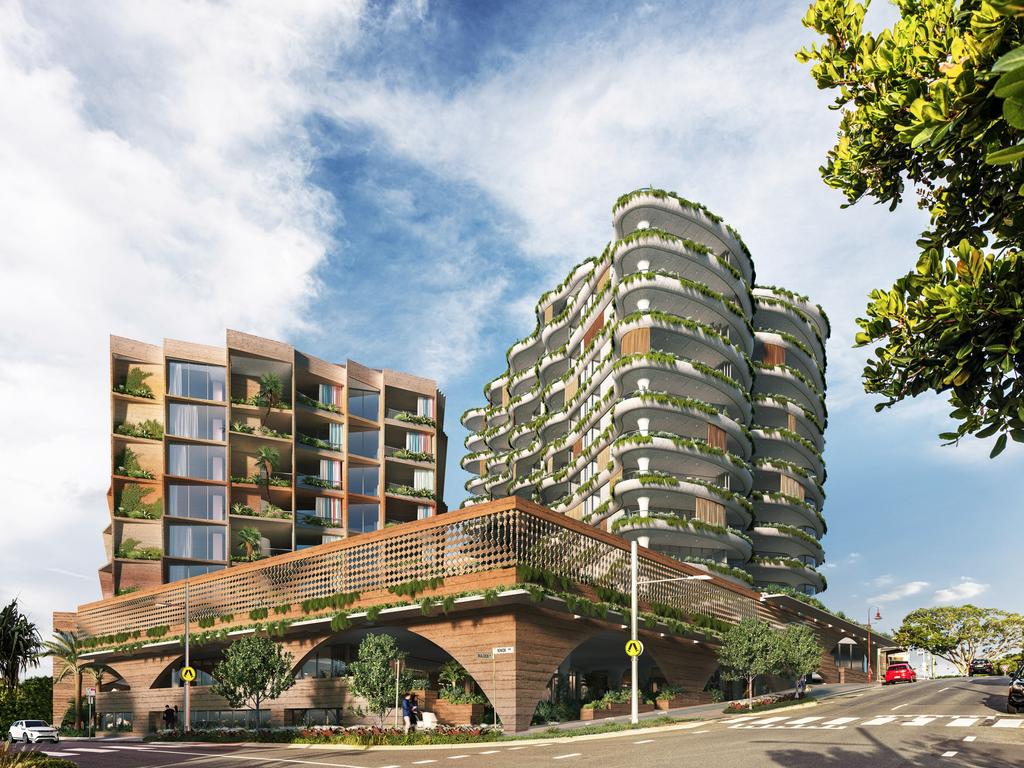 Renders of the $250m Paloma Paloma project at Caloundra reveal a glimpse inside the commercial, residential and hotel precinct.