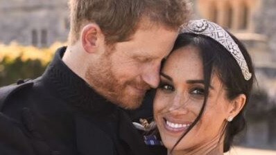 Prince Harry and Meghan Markle on their wedding day. Picture: Netflix