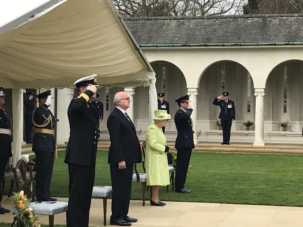 The Queen paid tribute to the “efficiency, skill and sacrifice” of the RAAF. Picture: Stephen Drill