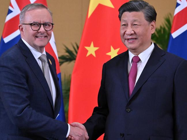 AustraliaÃ¢â¬â¢s Prime Minister Anthony Albanese meets ChinaÃ¢â¬â¢s President Xi Jinping in a bilateral meeting during the 2022 G20 summit in Nusa Dua, Bali, Indonesia, Tuesday, November 15, 2022. (AAP Image/Mick Tsikas) NO ARCHIVING