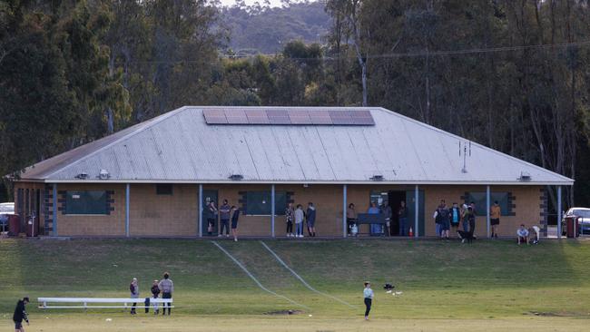 The groom was a highly-regarded and longtime member of the Singleton Roosters AFL Club. . Picture: David Swift