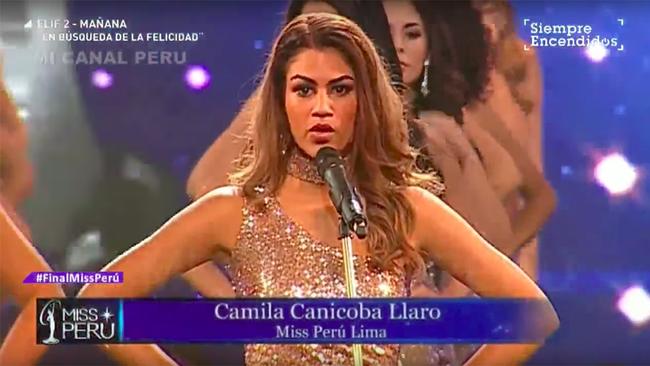 Miss Peru contestant Camila Canicoba Llaro.