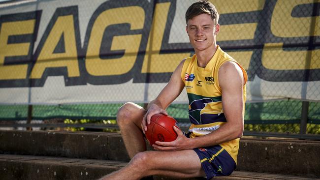 Eagles footballer Jacob Wehr at Woodville Oval. Picture: Mike Burton