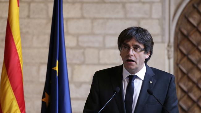 Catalan President Carles Puigdemont has fled to Brussels. Picture: