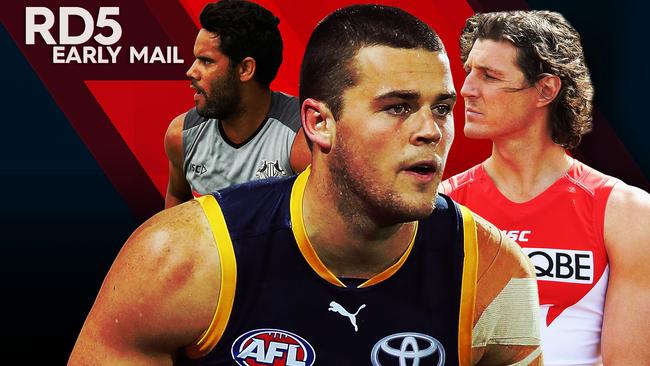 Round 5 Early Mail: Daniel Wells, Brad Crouch and Kurt Tippett are all in the mix.