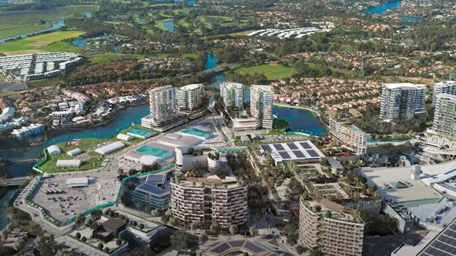 The proposed satellite Athletes Village for the 2032 Olympic Games at Collyer Quays in Robina.