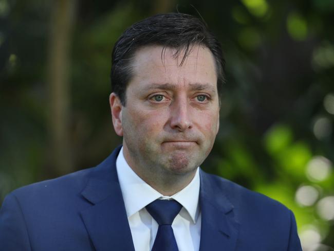 Opposition Leader Matthew Guy at Parliament House. Picture: David Crosling