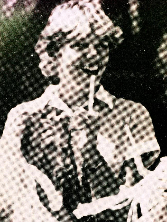 Kylie Minogue in her Camberwell High School year book as a year 11 student in 1984.