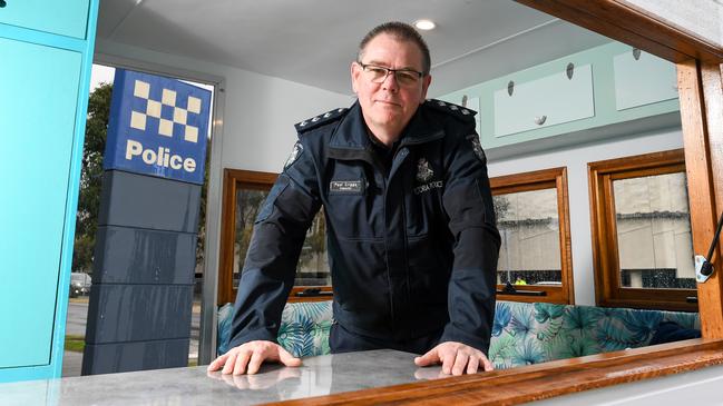 Frankston Local Area Commander Inspector Paul Cripps is spearheading a new community safety program. Picture: Penny Stephens.