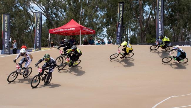 Action from the Queensland BMX championships at Ipswich's Willey Park circuit. Picture: Gary Reid