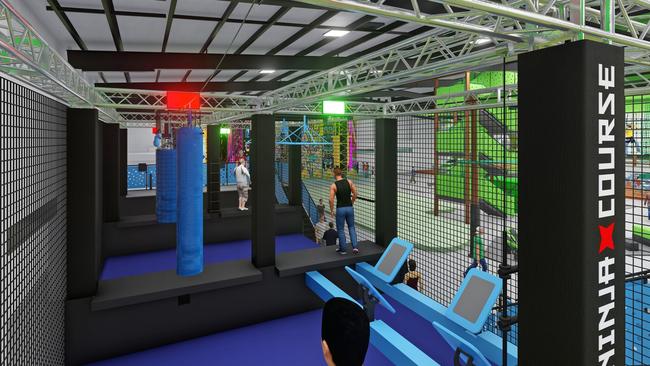 Artist impression of The Jungle Adventure Play Ninja Course.