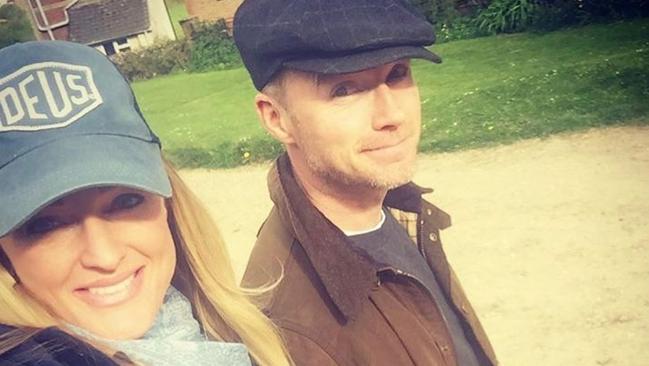 Love Child actor Ronan Keating with pregnant wife Storm. Picture: Instagram