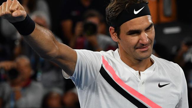 Roger Federer was too good for Tomas Berdych — again. AFP PHOTO / Paul Crock