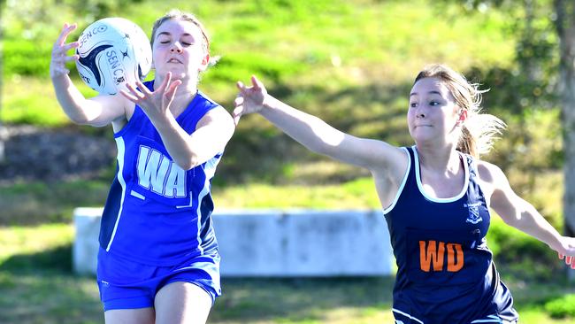 QGSSSA netball with Clayfield College, St Margaret's Anglican Girls' School and Brisbane Girls Grammar School. Saturday July 16, 2022. Picture, John Gass