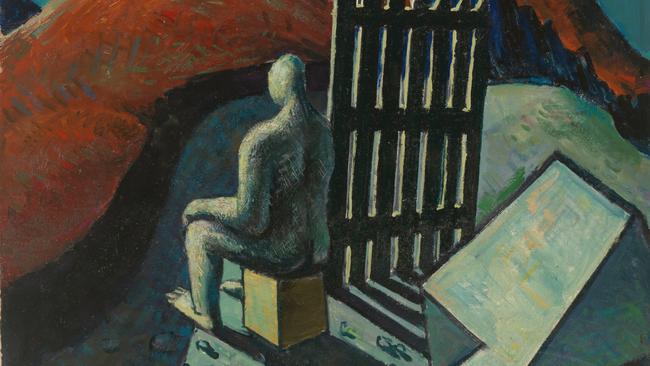 Detail: Albert Tucker, Philosopher, 1939, National Gallery of Australia, Kamberri/Canberra © Albert &amp; Barbara Tucker Foundation. Courtesy of Smith &amp; Singer Fine Art