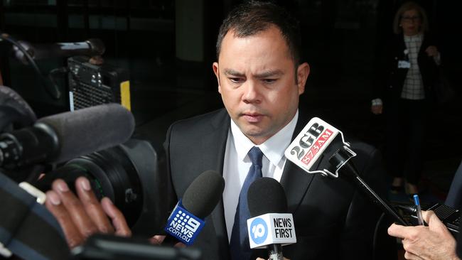 Ian Juurik addresses the media after the verdict. Picture: Richard Dobson