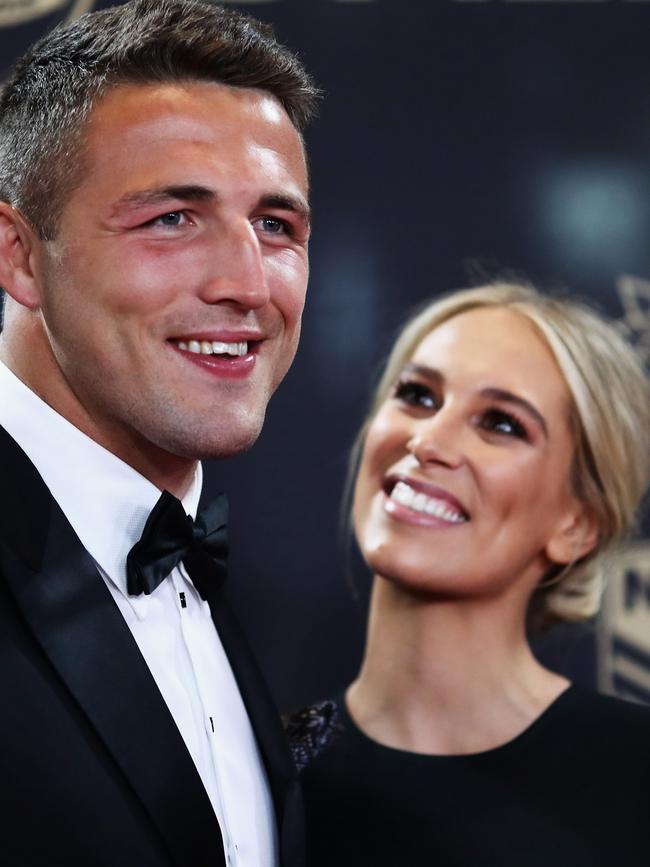 Burgess with ex-wife Phoebe Burgess. Picture: Ryan Pierse