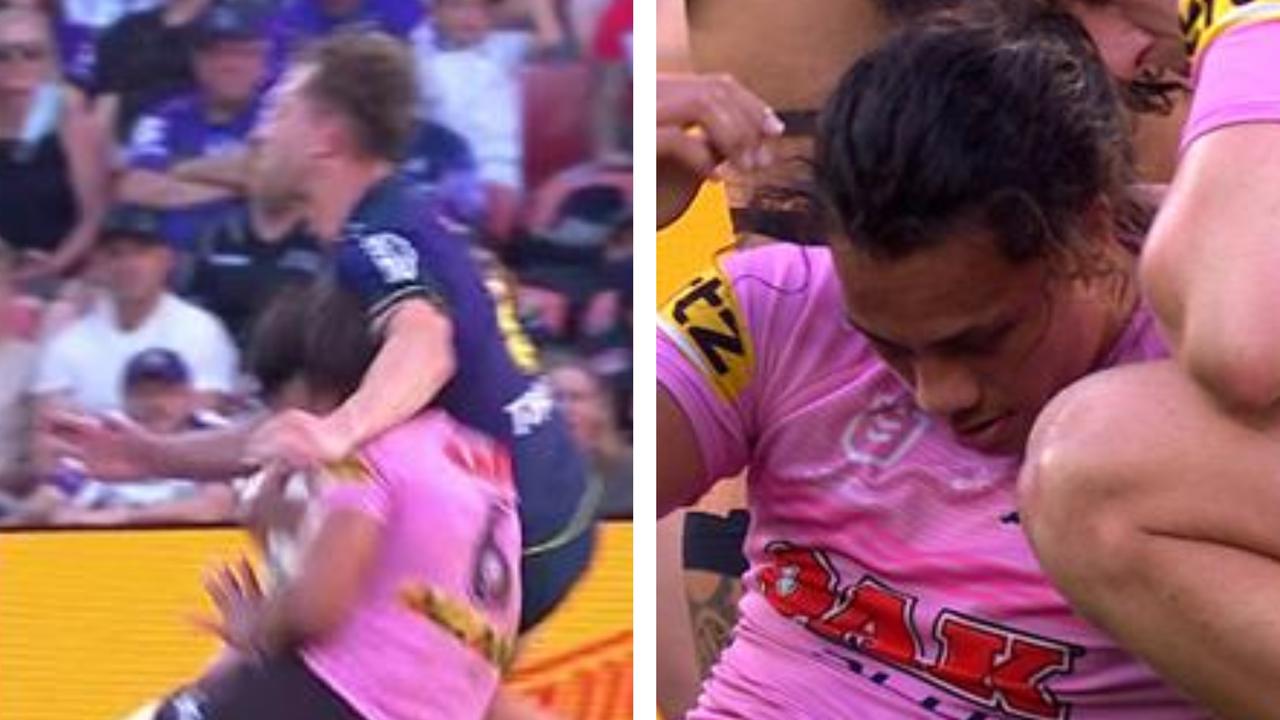 Cameron Munster escaped punishment for this hit on Luai.