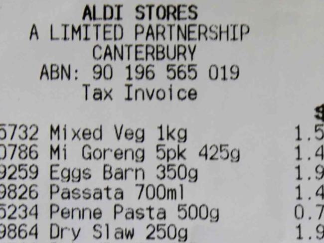 But despite his cheap haul people took issue with what he had bought. Picture: Facebook/Aldi Fans Australia.