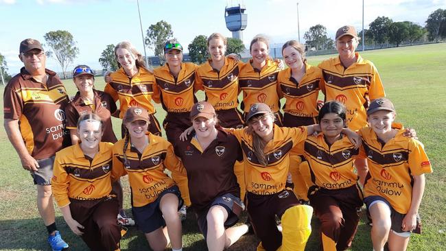 The Ipswich Hornets women's second grade team that beat the Sunshine Coast Scorchers in the semi-final at Walker Oval. Picture: David Lems