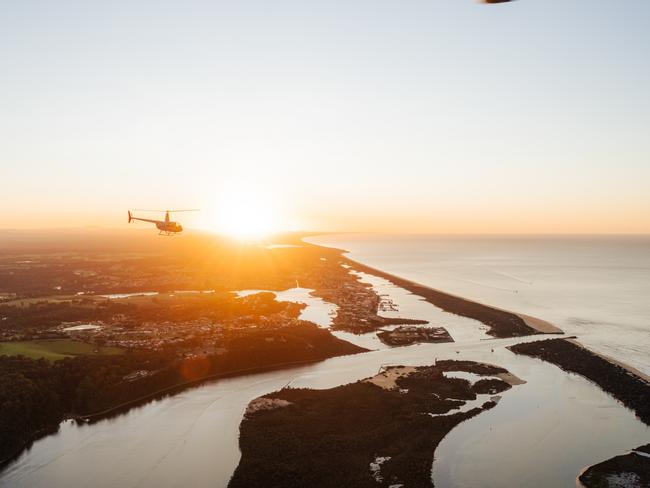 DO NOT USE. One time use only. Supplied pic from Visit Victoria for Visit Victoria's Space Autumn supplement due out in the Sunday Herald Sun on March 5. Pic shows scenic flight with Lakes Entrance Helicopters.