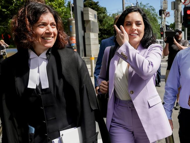 Moira Deeming with her barrister Sue Chrysanthou SC. Picture: Ian Currie