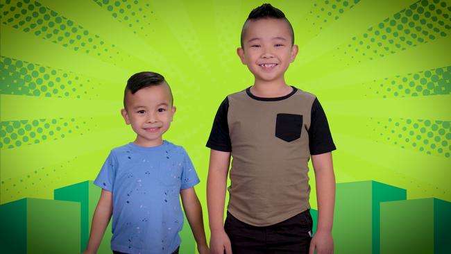 YouTube stars Calvin and Kaison will play in their KId Cave on the new show on Nickelodeon. Picture: Supplied