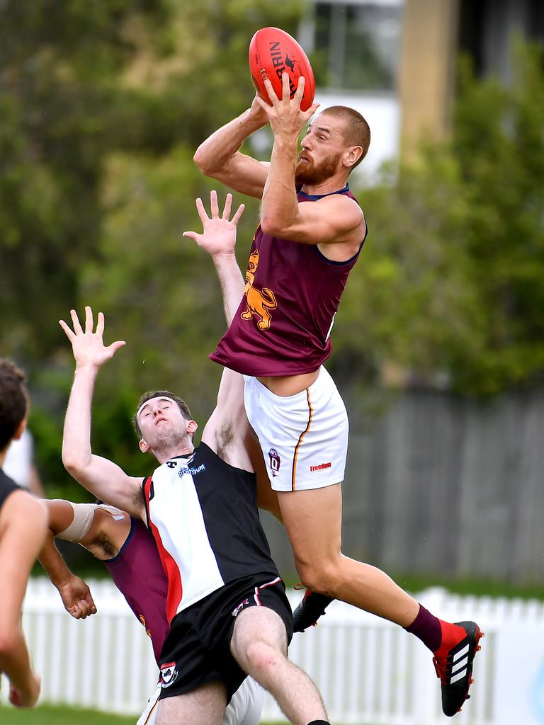 Liam Jones in his QAFL days in 2022 playing for Palm Beach Currumbin. Picture: John Gass