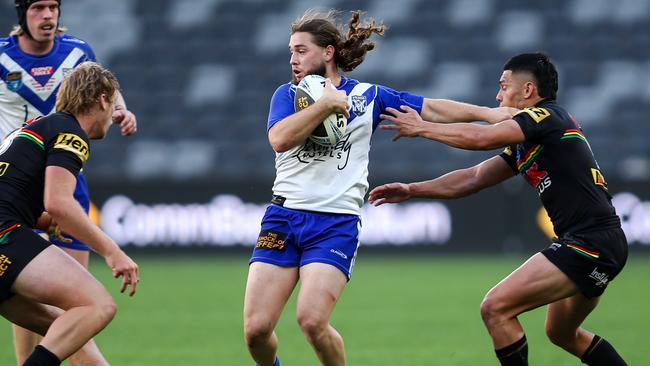 Khaled Rajab in action for the Bulldogs NSW Cup team. Picture: NRL Photos