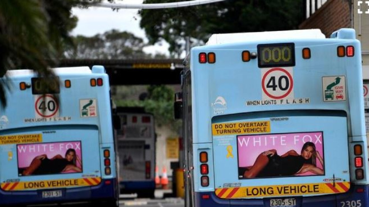 White Fox bus ads are a familiar sight for Sydney motorists.