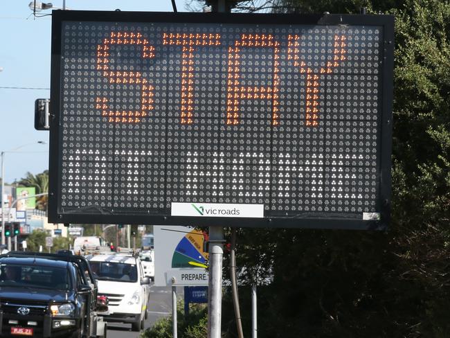 Beaches, camping grounds and boat ramps across the Morning Peninsula have been closed over Easter due to the Coronavirus pandemic. A sign at the entrance too Rye. Thursday, April 9, 2020. Picture: David Crosling