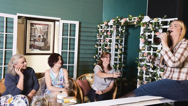 (FROM LEFT) Martie Blanchett, Beth Martin, Jo Robbins and Liz Ball star in the Ipswich Little Theatre's latest production, The Savannah Sipping Society.