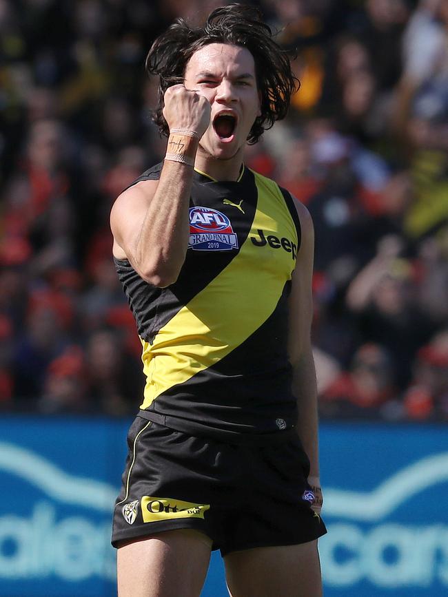 Daniel Rioli kicked a goal right on the quarter-time siren. Picture: Michael Klein.