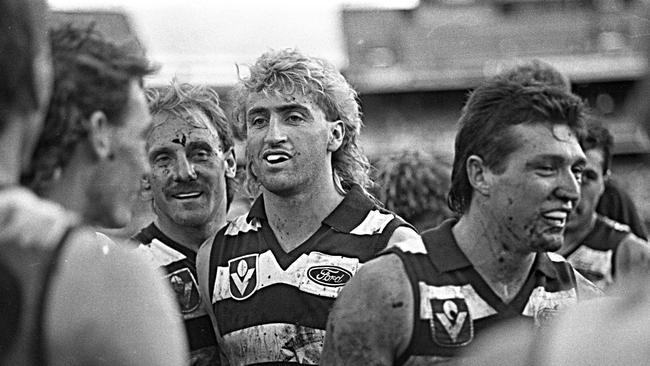 Gavin Exell playing for Geelong in 1989. Picture: Bob Gartland Collection.