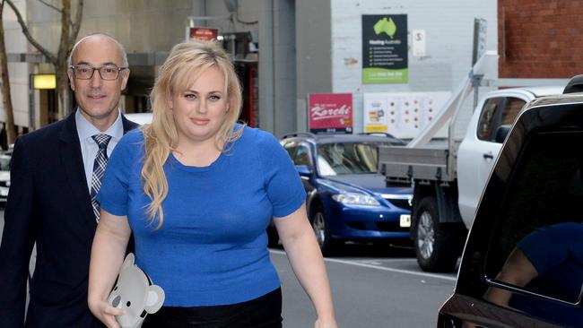 Rebel Wilson arrives at the Victorian Supreme Court yesterday. Picture: AAP