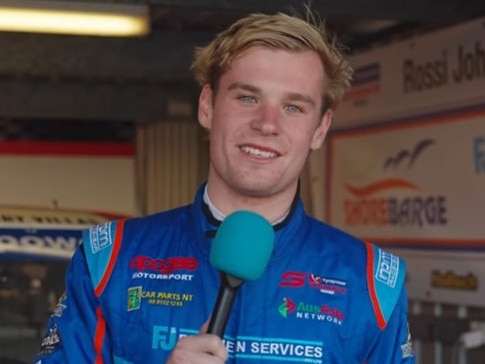 Rossi Johnson won his first national podium, placing third in Race 2 down in Perth for Round 3 of the V8 SuperUtes series 2025. Picture: Facebook