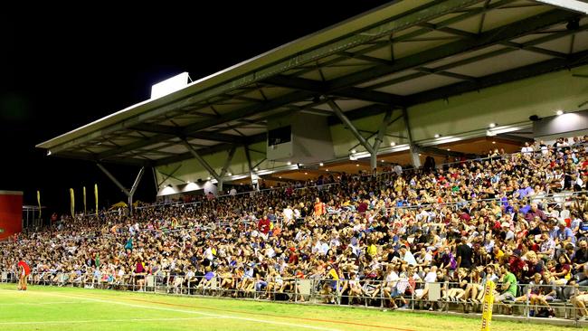 Once stage 3 is complete Redcliffe Dolphins Stadium will be able to seat 10,000 people. Picture: Peter Cronin