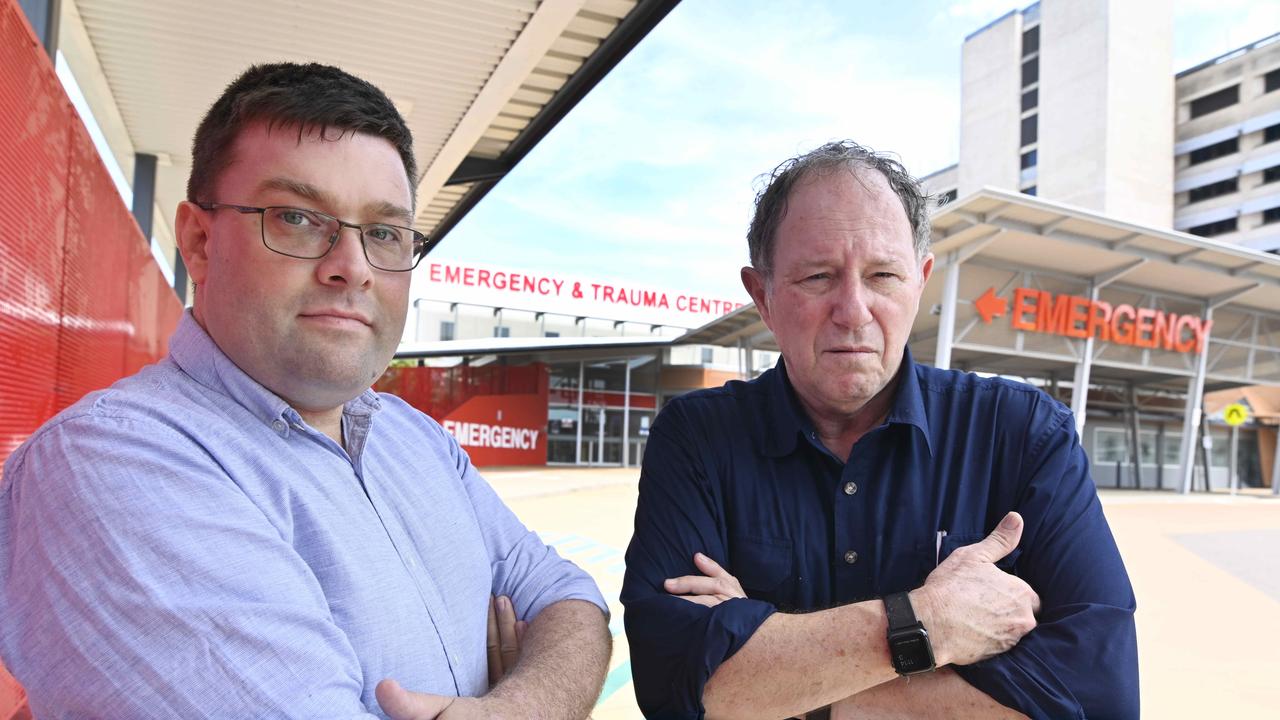 ASMOF NT president Dr Thomas Fowles President and AMA NT president Associate Professor Rob Parker have called for action. Picture Julianne Osborne