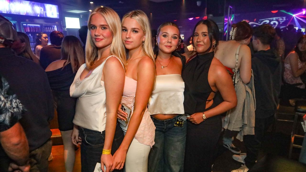 Abigail Hoare, Bella Wilkinson, Mahli Eldridge, Maddy West at Cocktails. Picture: Kitt O'Halloran