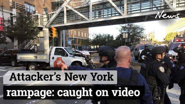 Attacker's New York rampage caught on video