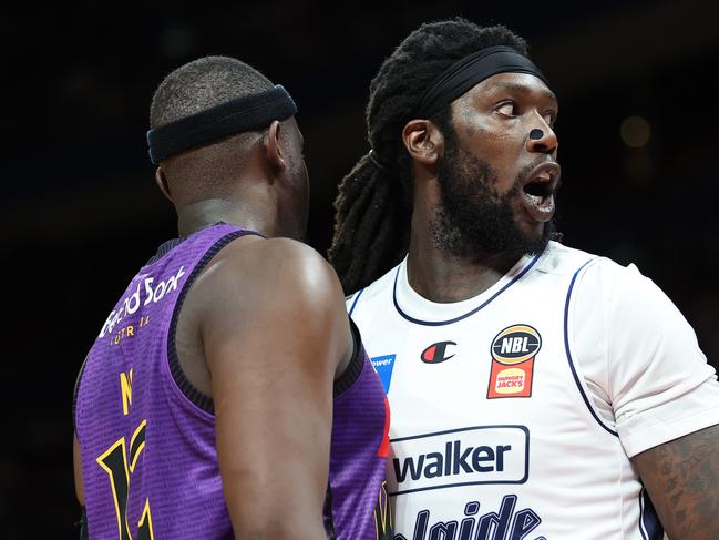 Kings star Kouat Noi and 36ers import Montrezl Harrell. Picture: Getty Images