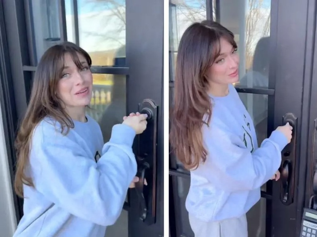 The 24-year-old influencer made the mistake of flashing her house keys in a video shared with her 14.9 million TikTok followers. Picture: TikTok/Tabs Swatosh